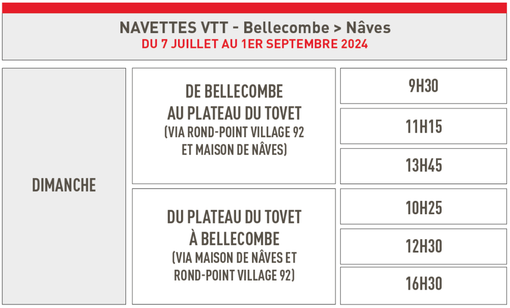 2024 Navette VTT Naves