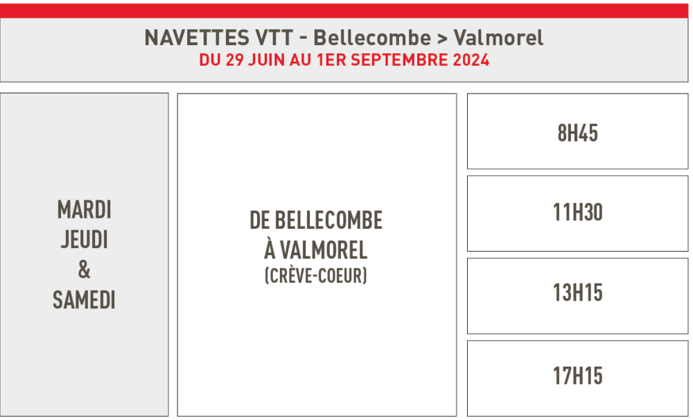 2024 Navette VTT Valmorel